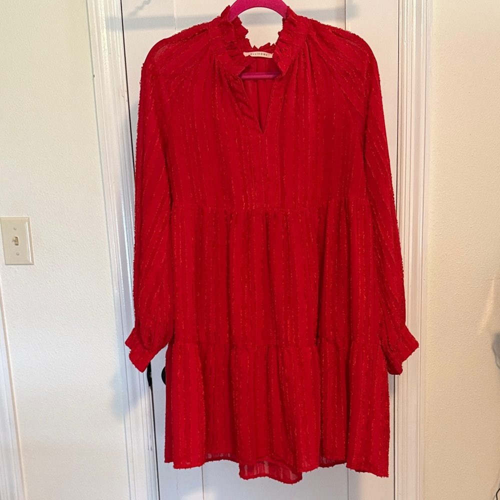 Ellison Red Long Sleeve Dress